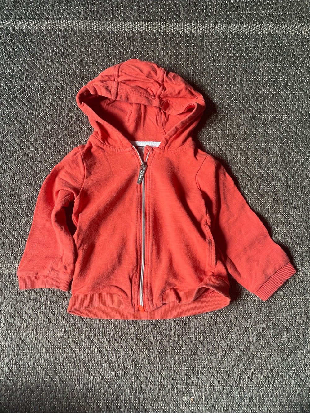 Kids Coral Zip Hoodie with Full Zipper